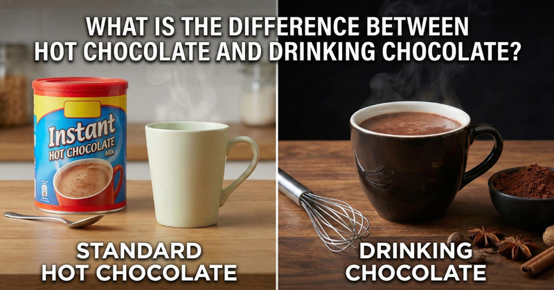 What is the difference between hot chocolate and drinking chocolate