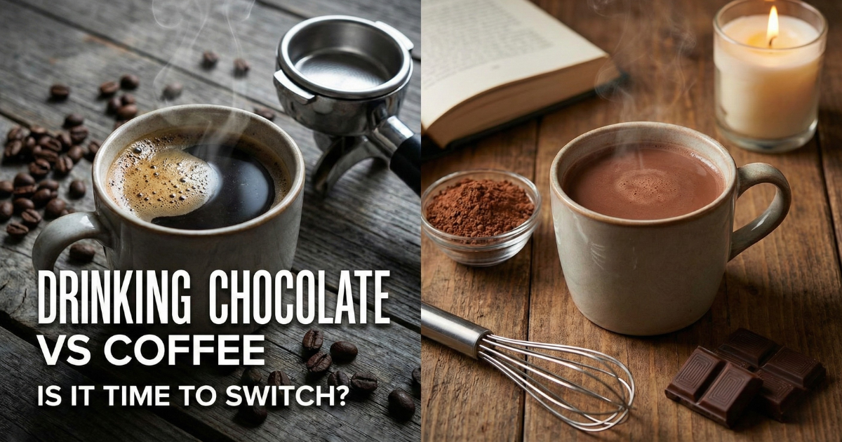 drinking chocolate vs coffee